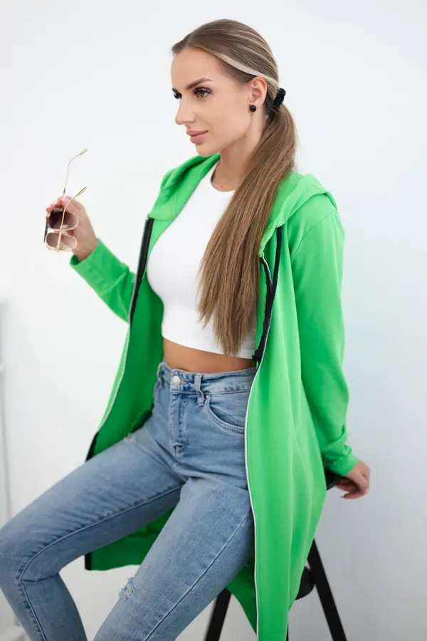 Kesi Dress with hood and hood light green