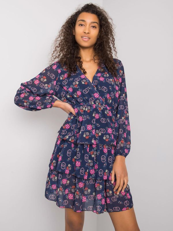 RUE PARIS Dress-WN-SK-21049.38X-navy blue