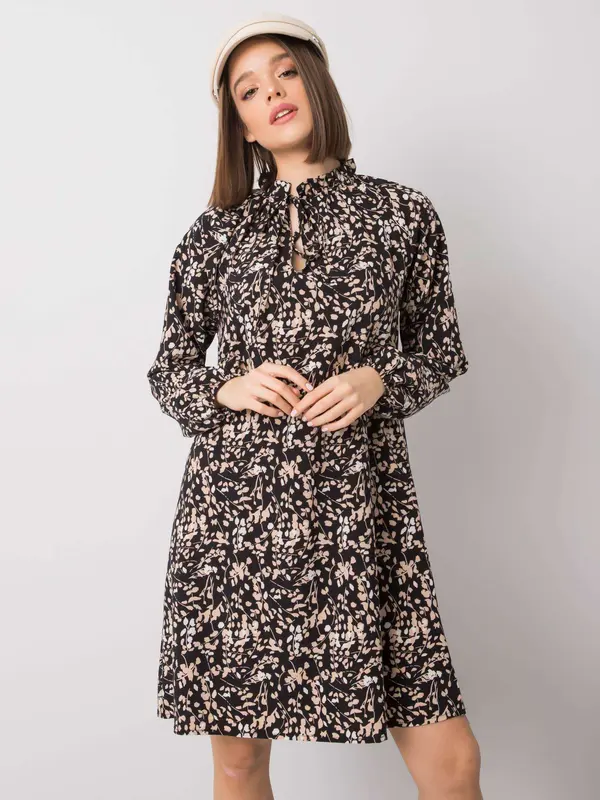 RUE PARIS Dress-WN-SK-R819-1.17-black-beige