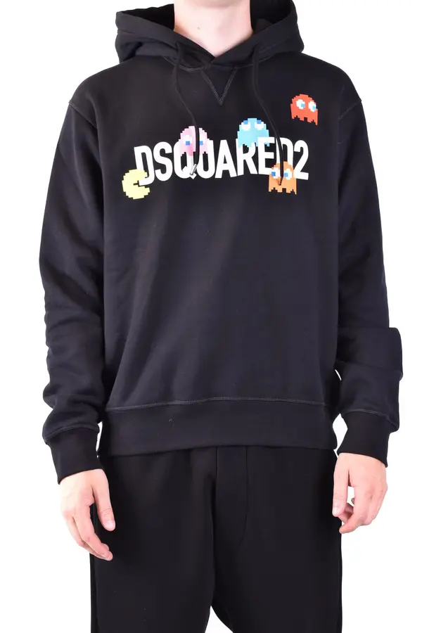 Dsquared2 Dsquared2 crna majica s kapuljačom