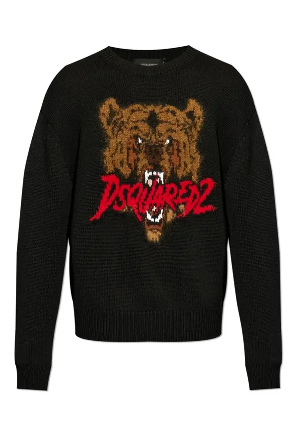 Dsquared2 Dsquared2 crni džemper s printom