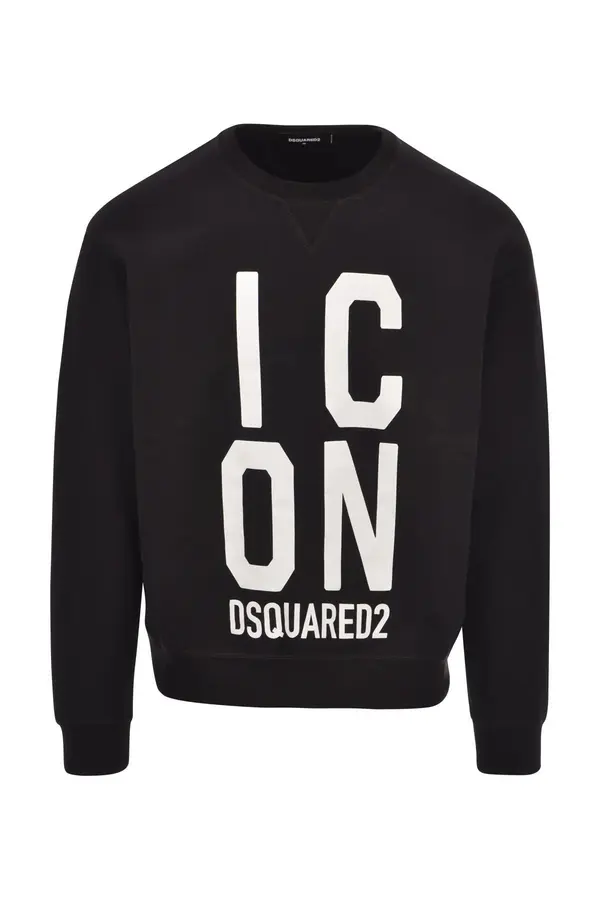 Dsquared Dsquared2 ICON crna majica s kapuljačom