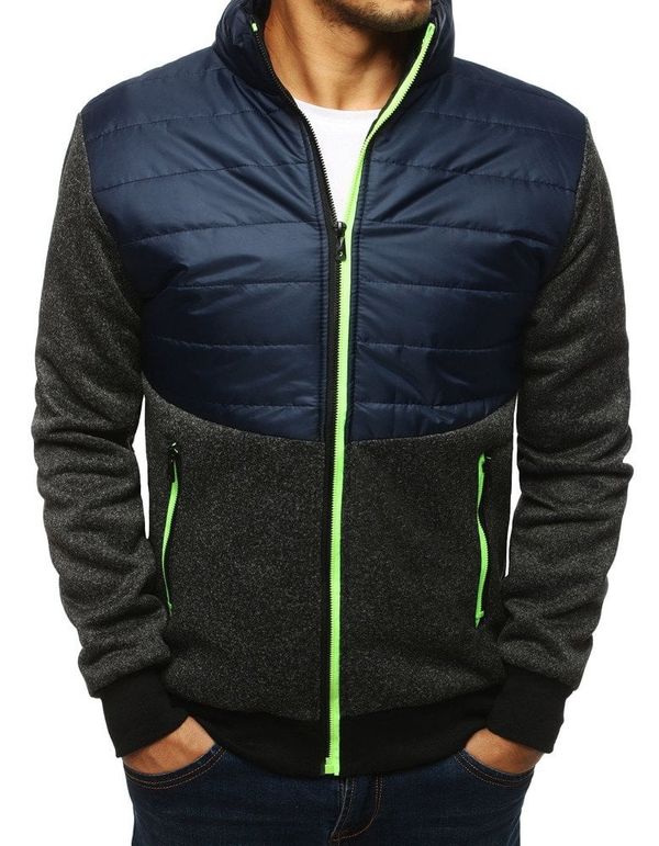 DStreet DStreet Kurtka męska przejściowa pikowana granatowa