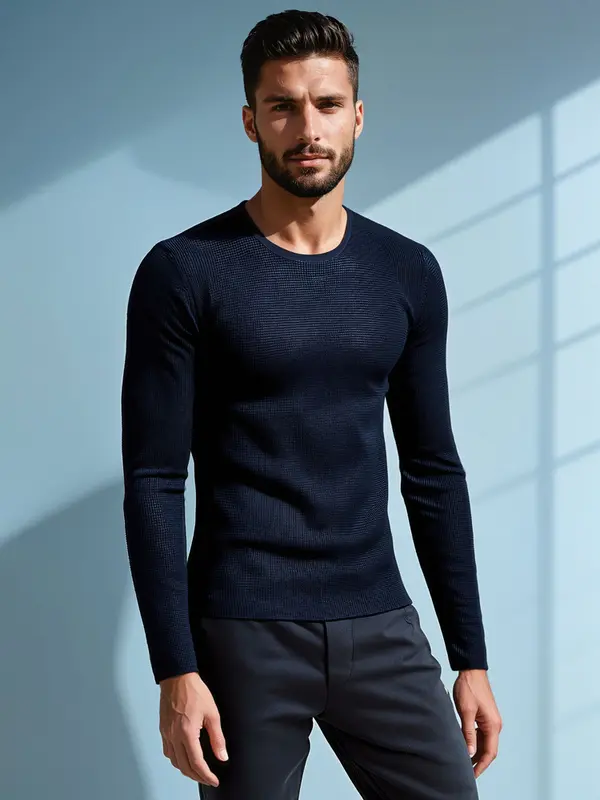 DStreet DStreet Sweter męski granatowy