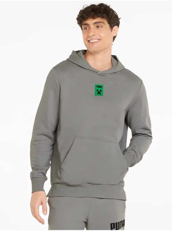 Puma Dukserice i džemperi s kapulja - Puma x MINECRAFT Men's Hoodie White Bijela
