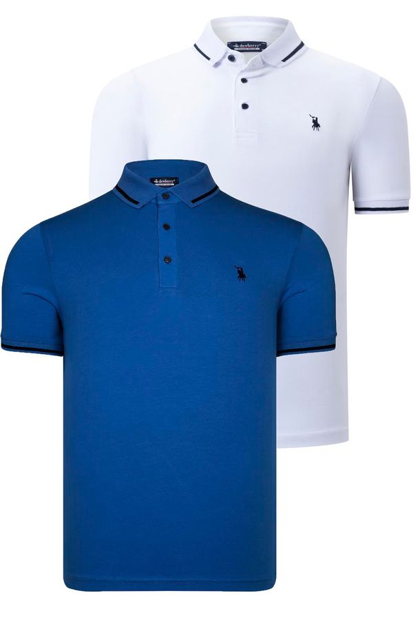 dewberry DVOSTRUKI SET T8586 ROSA MUŠKA MAJICA-BIJELO-SAKS