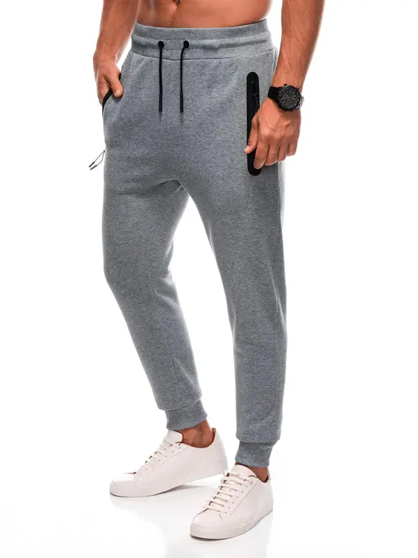Edoti Edoti Men's BASIC uniform sweatpants - grey melange V-3 EM-PABS