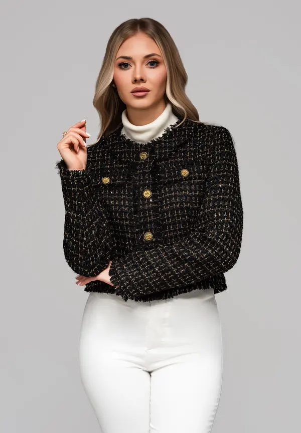 Edoti Edoti Women's jacket with wool and sequins OW-BLZB-0101 v1