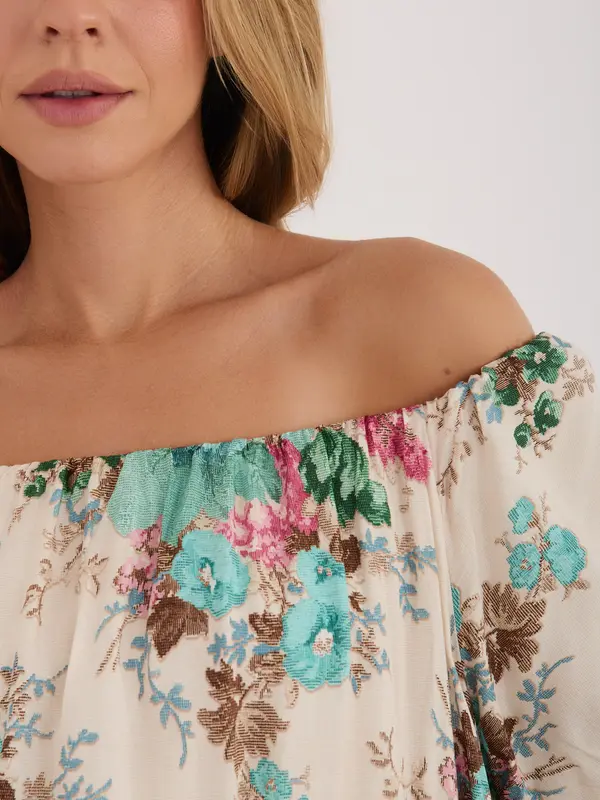 Italy Moda Elegantna bluza boje mente s kratkim rukavima