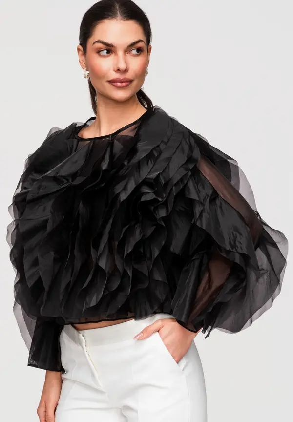Edoti Elegantna ženska bluza s volanima