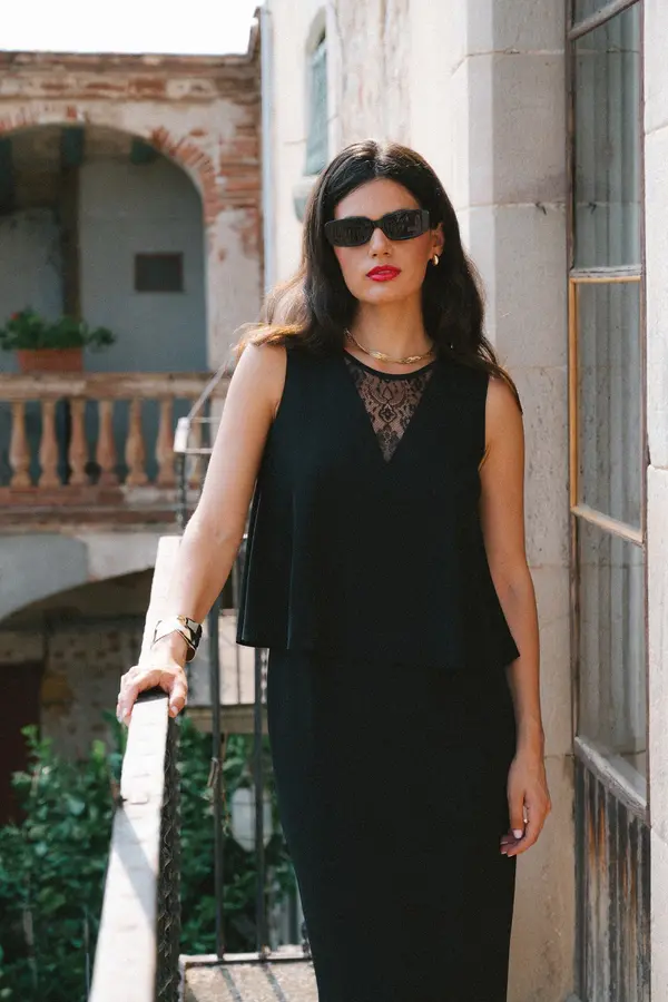 Stylove Elegantna ženska haljina s detaljima od čipke