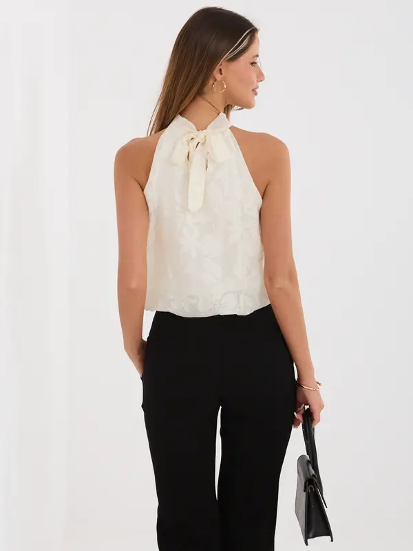 Italy Moda Elegantni ecru top