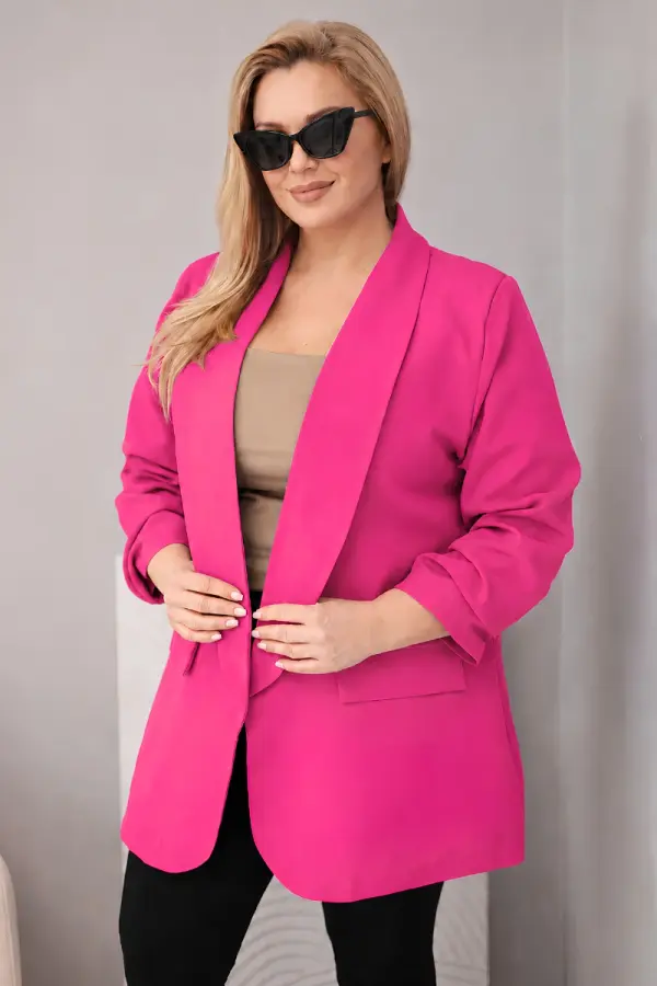 Kesi Włoski Elegantni sako boje fuksije za veće veličine