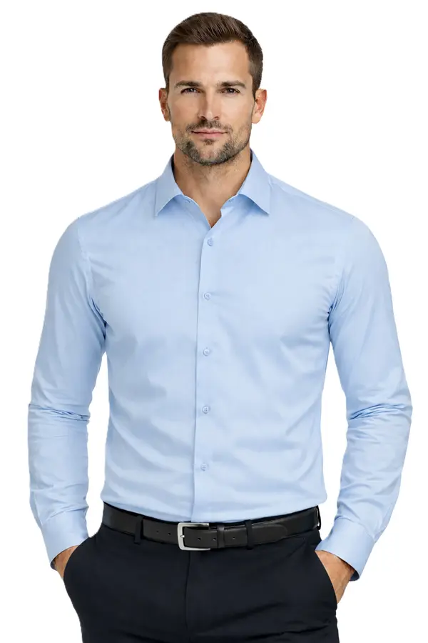 ESPADA Espada - muška košulja Regular Fit - svijetloplava