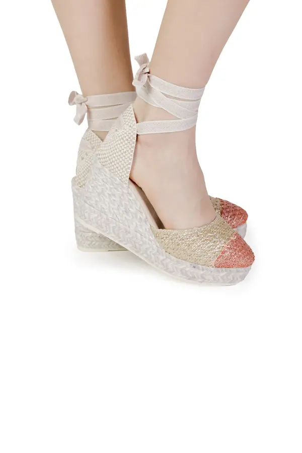 Espadrilles Espadrile na platformu s detaljima vezanja