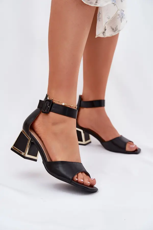 EVENTO EVENTO Black Heeled Sandals Women Zennia