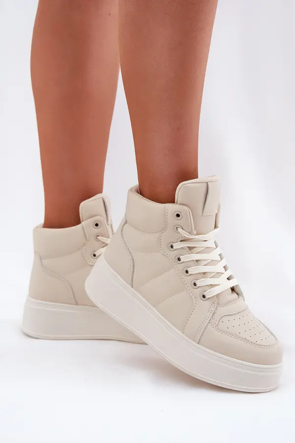 EVENTO EVENTO High Women's Sneakers On Platform Beige Tillive