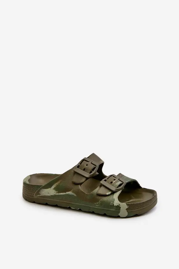 EVENTO EVENTO Light Boys' Foam Sandals with Buckles Dark Green Adirnaca
