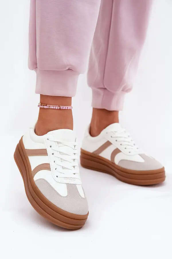 EVENTO EVENTO Women's Platform Sneakers White Tolianna