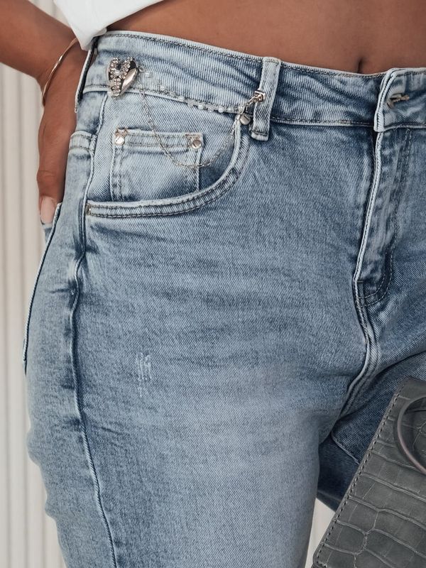 DStreet FASHION ICON Women's Denim Pants Blue Dstreet