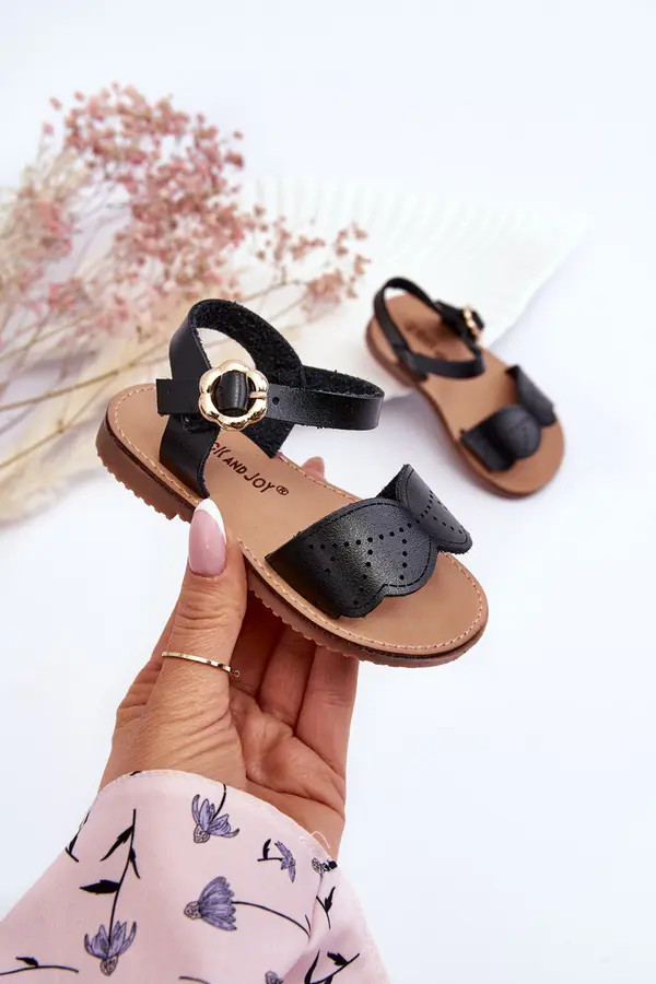Boto FJ1 Classic Children's Sandals Black Izzy