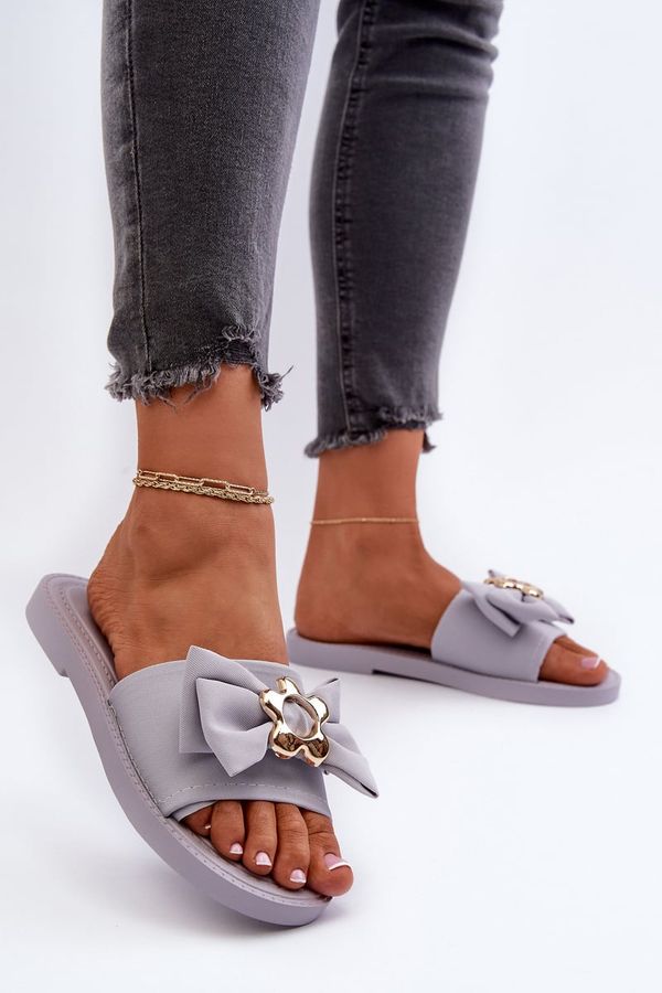 FK1 FK1 Women's Slippers with Bow Lavender Arsicada