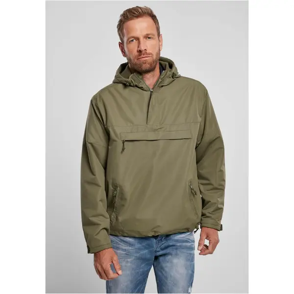 Brandit Fleece Pull Over Windbreaker Olive