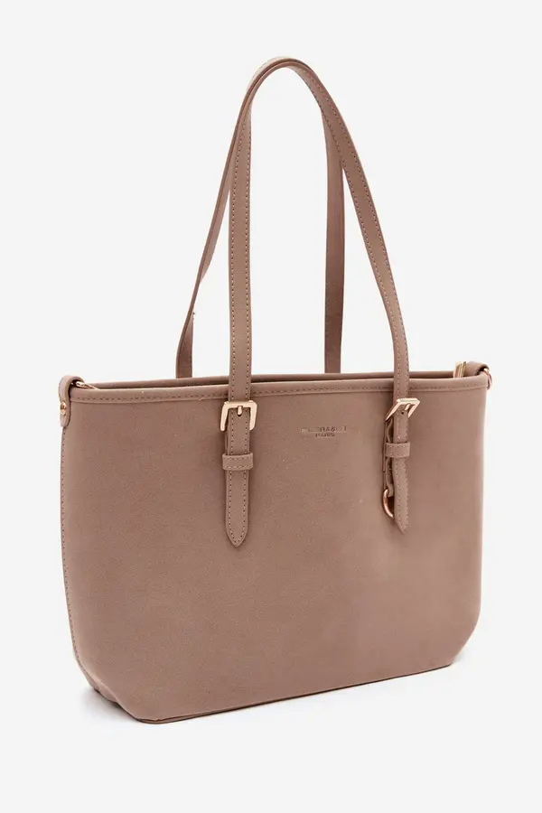 FLORA & CO Flora&amp;Co bež torba za kupovinu od umjetne brušene kože