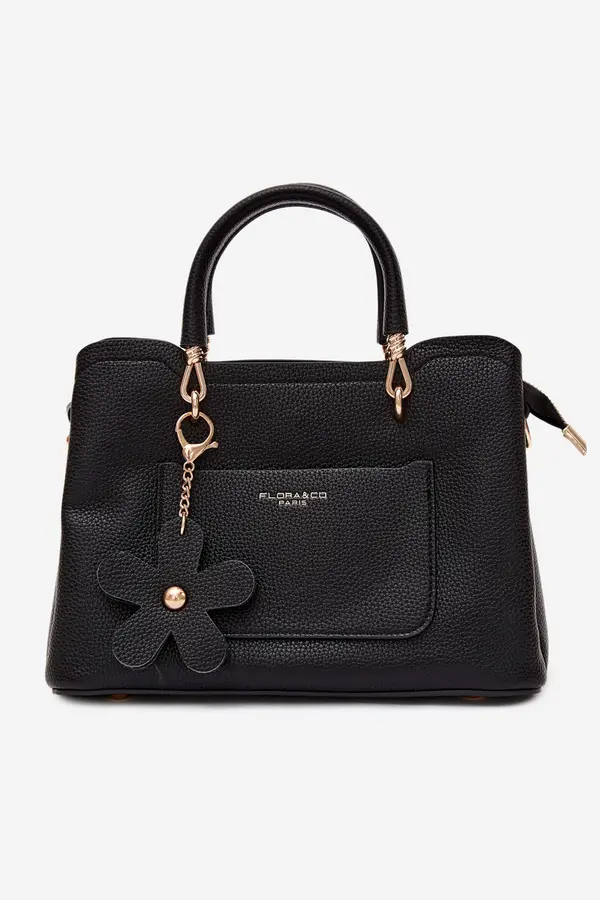 FLORA & CO Flora&amp;Co crna torba s privjeskom za cvijeće