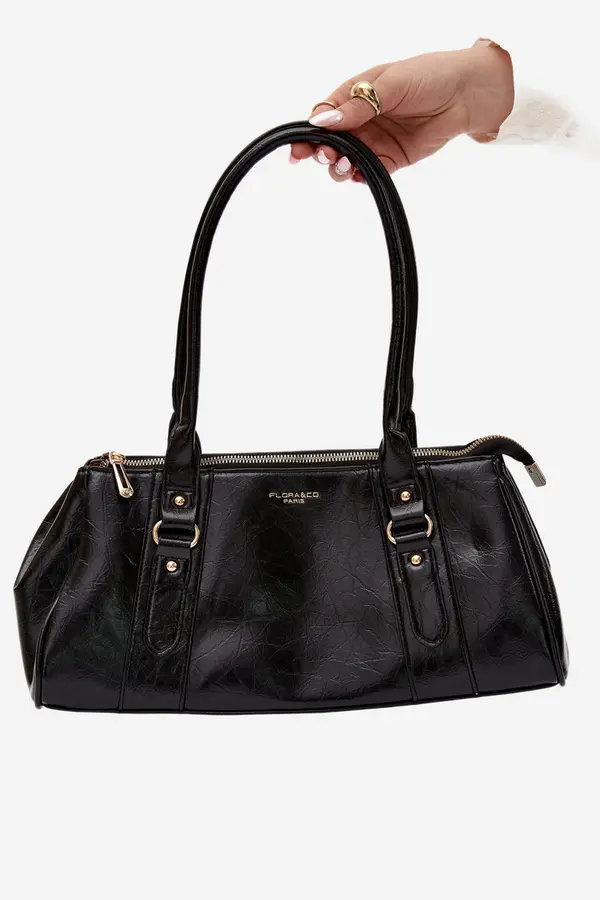 FLORA & CO Flora&amp;Co Crna torbica od imitacije kože