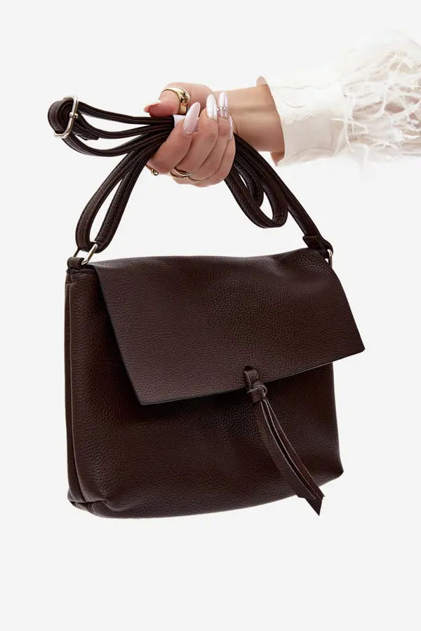FLORA & CO Flora&amp;Co crossbody torbica s resicama čokoladne boje