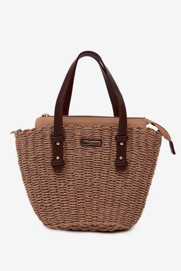 FLORA & CO Flora&amp;Co Lucienne smeđa pletena torba za košaru