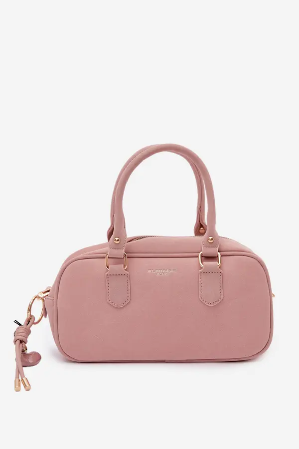 FLORA & CO Flora&amp;Co Mala kutijasta torbica u ružičastoj boji eko brušene kože