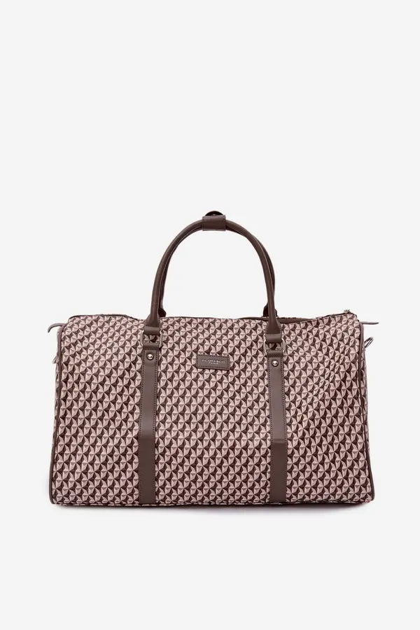 FLORA & CO Flora&amp;Co putna torba s uzorkom tamnobež boje