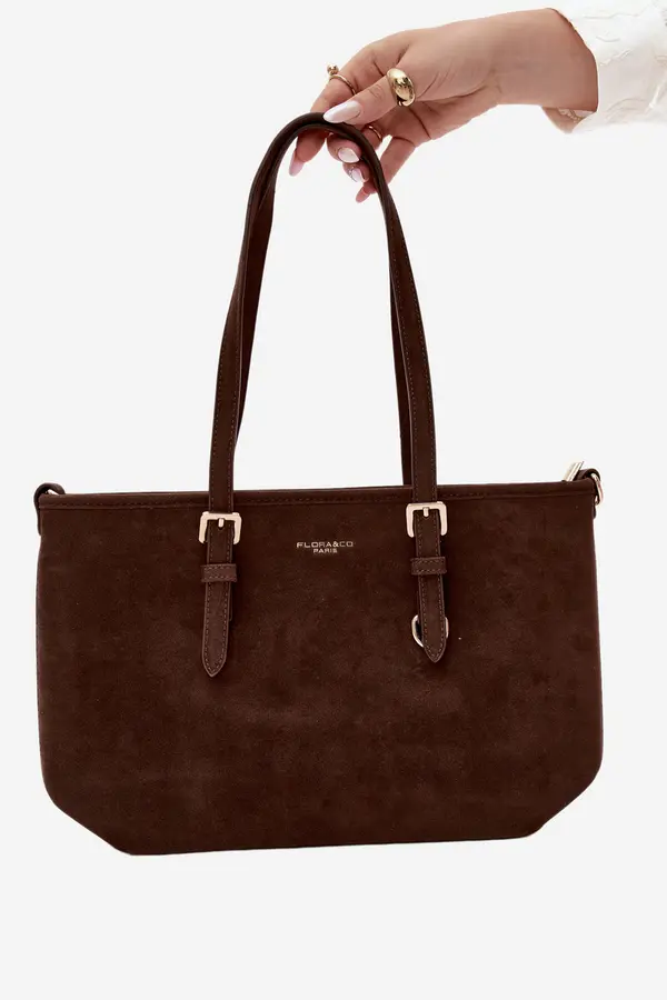 FLORA & CO Flora&amp;Co torba za kupovinu od imitacije brušene kože