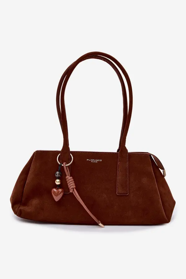 FLORA & CO Flora&amp;Co torbica od devine kože s privjeskom