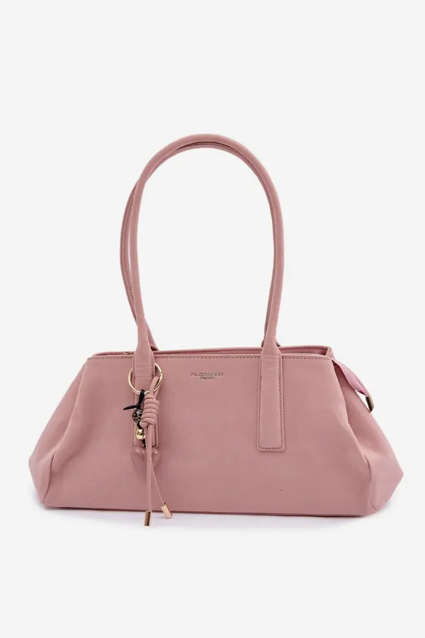 FLORA & CO Flora&amp;Co torbica od imitacije brušene kože s privjeskom