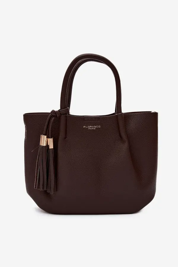 FLORA & CO Flora&amp;Co torbica od umjetne kože boje čokolade