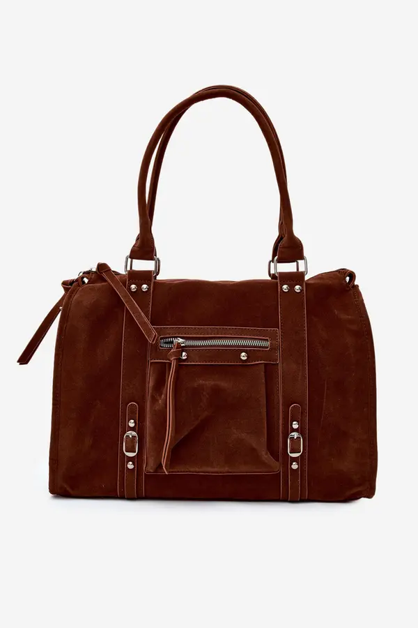 FLORA & CO Flora&amp;Co velika torbica od imitacije brušene kože Camel