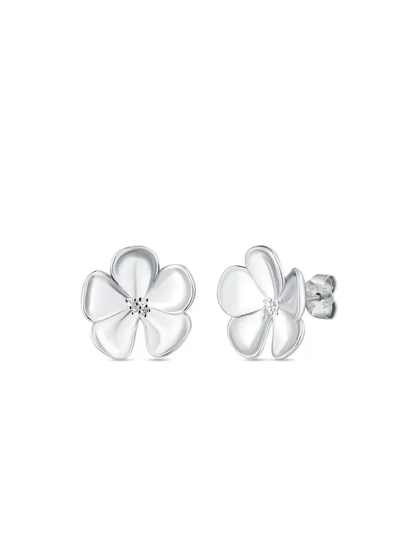 VUCH Floret Silver Earrings
