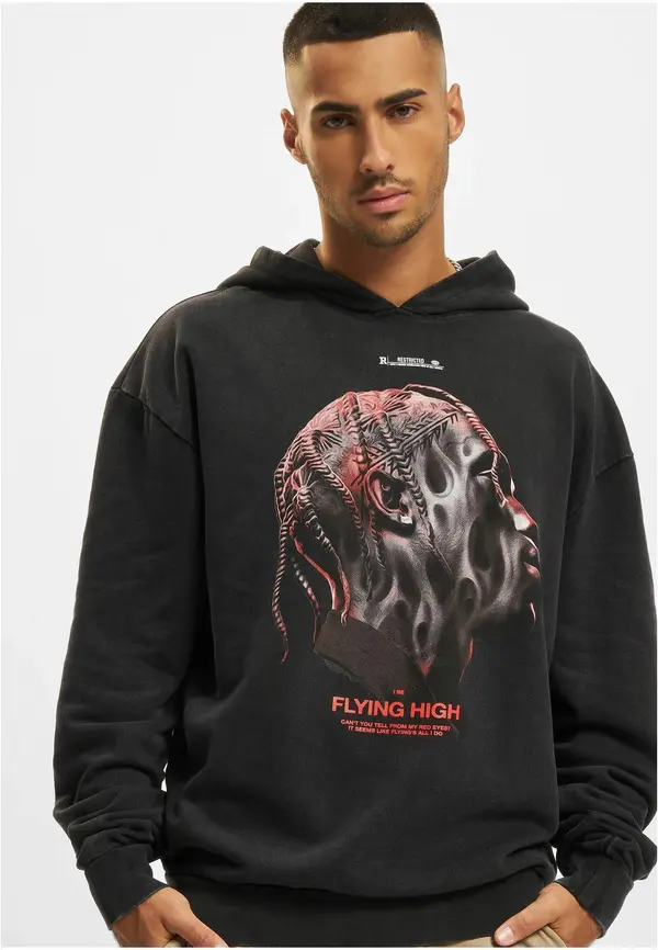 Mister Tee Flying High Oversize Acid Black Hooded