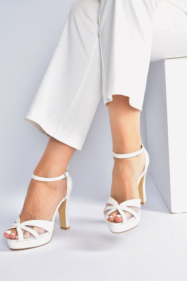 Fox Shoes Fox Shoes Women's Evening Dress Shoes with Pearlescent Platform Heels