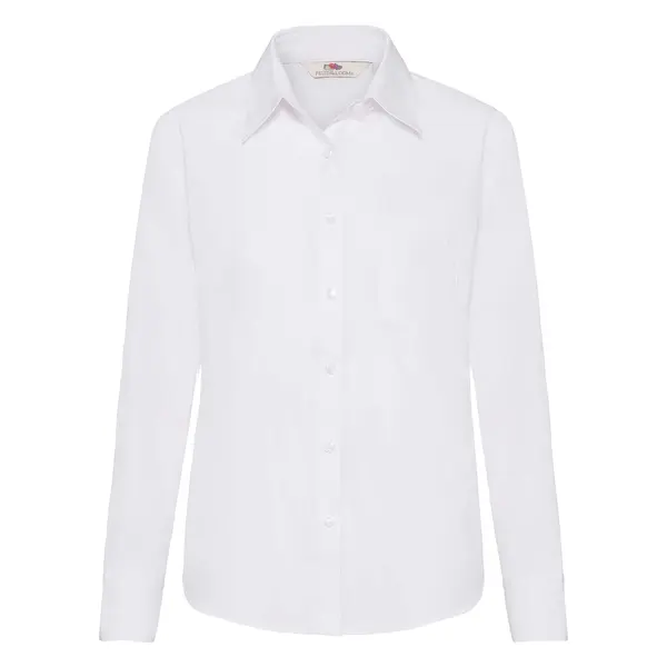 Fruit of the Loom FRUIT OF THE LOOM F17•LADIES LONG SLEEVE POPLIN SHIRT
