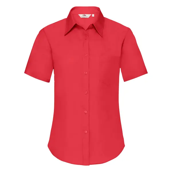 Fruit of the Loom FRUIT OF THE LOOM F18•LADIES SHORT SLEEVE POPLIN SHIRT