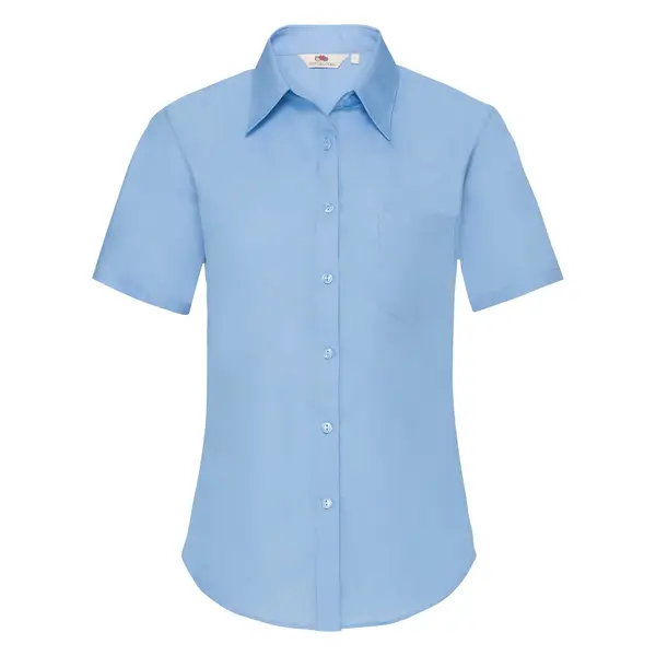 Fruit of the Loom FRUIT OF THE LOOM F18•LADIES SHORT SLEEVE POPLIN SHIRT