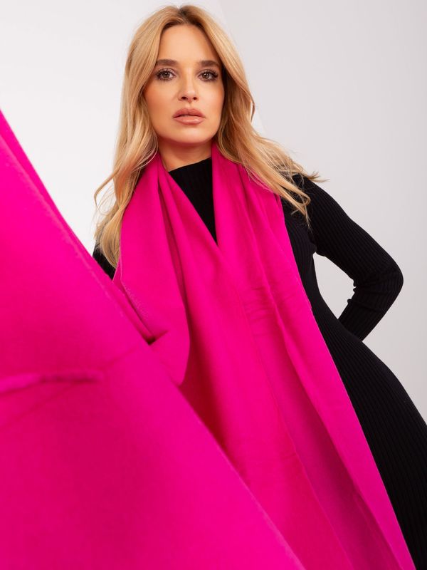 Fashionhunters Fuchsia plain scarf made of soft knit