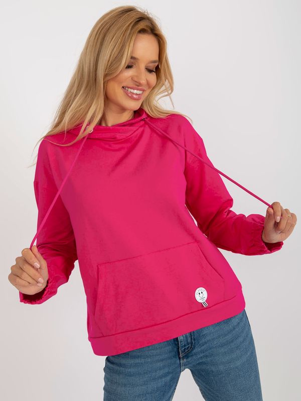 Fashionhunters Fuchsia Women's Kangaroo Hoodie