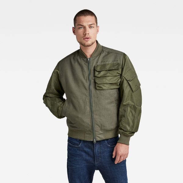 G Star G-STAR Jacket - Chest pocket pm bomber green