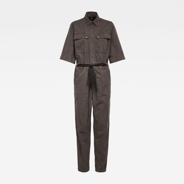 G Star G-STAR Jumpsuit - Army straight jumpsuit wmn 1\2 slv brown