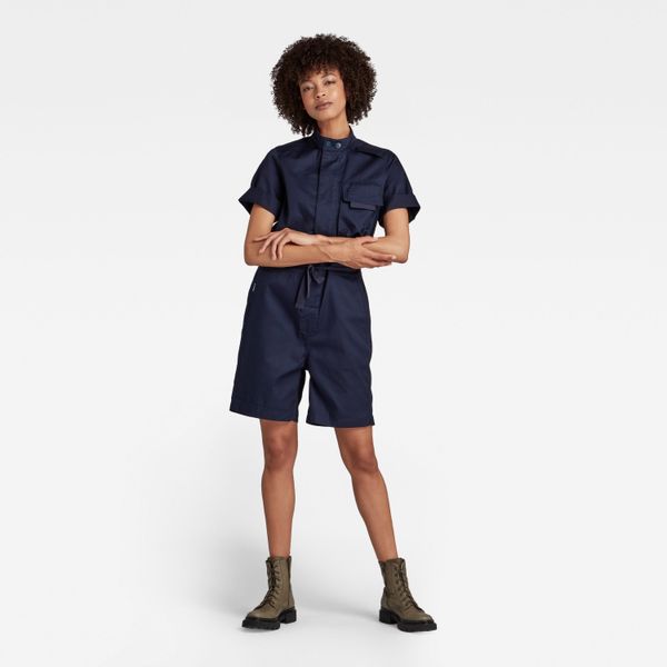 G Star G-STAR Jumpsuit - Shortsleeve workwear playsu dark blue